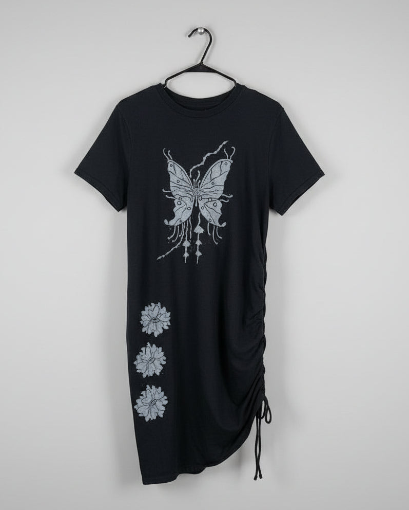 Butterfleye Ruched T-shirt Dress